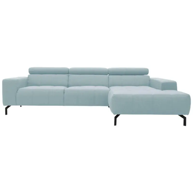Ecksofa in Webstoff Blau