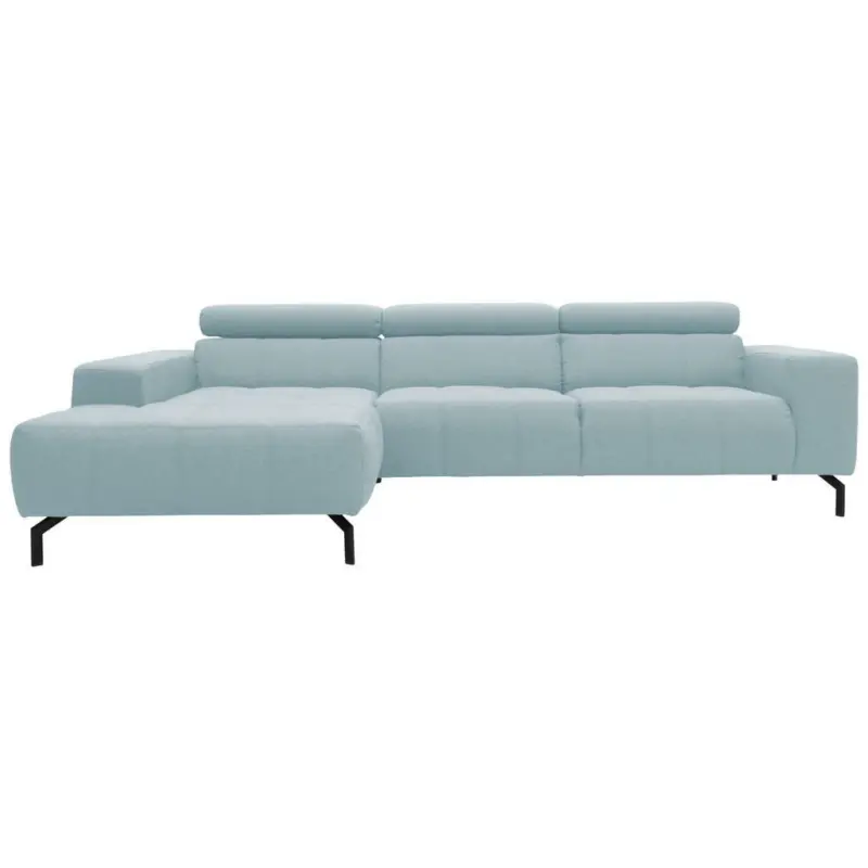 Ecksofa in Webstoff Blau