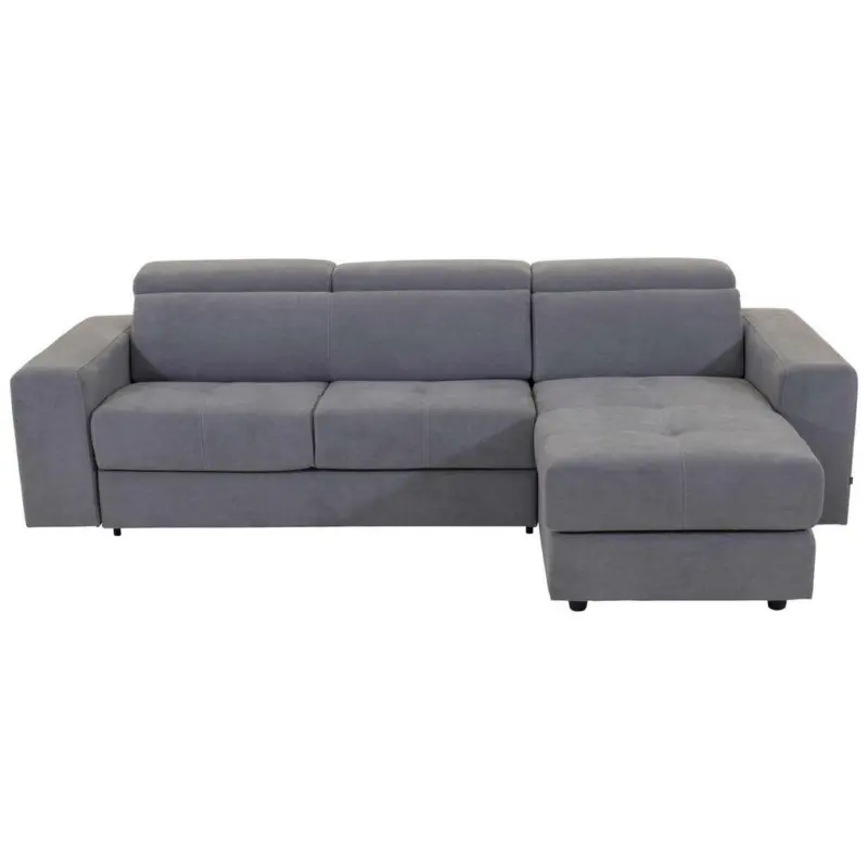 Ecksofa in Flachgewebe Grau