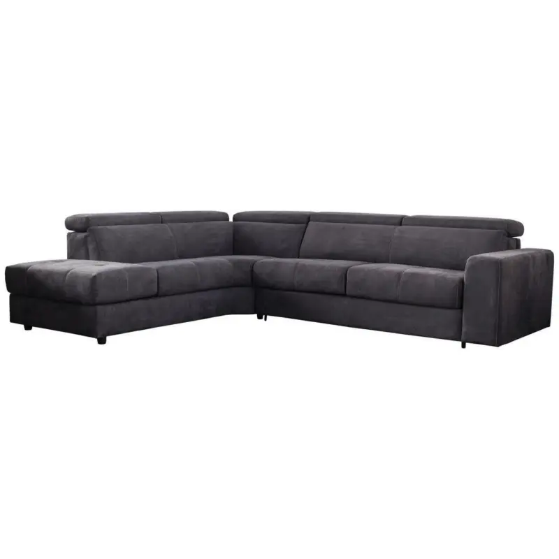 Ecksofa in Flachgewebe Anthrazit