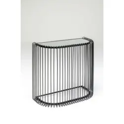 Konsolentisch in Metall, Glas 80,5/80/35 cm