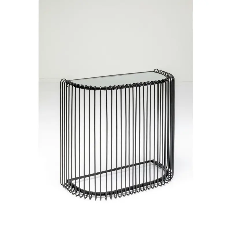 Konsolentisch in Metall, Glas 80,5/80/35 cm