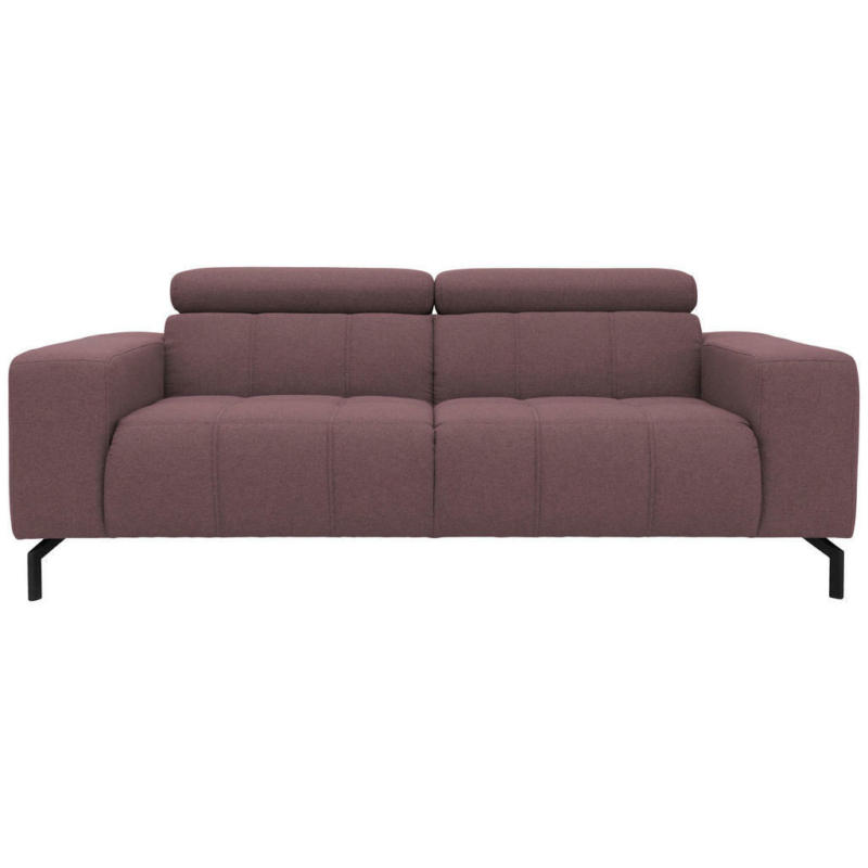 Zweisitzer-Sofa in Webstoff Beere
