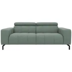 Zweisitzer-Sofa in Webstoff T&uuml;rkis