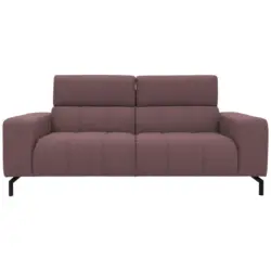 Zweisitzer-Sofa in Webstoff Beere