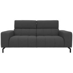 Zweisitzer-Sofa in Webstoff Grau