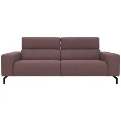 Dreisitzer-Sofa in Webstoff Beere