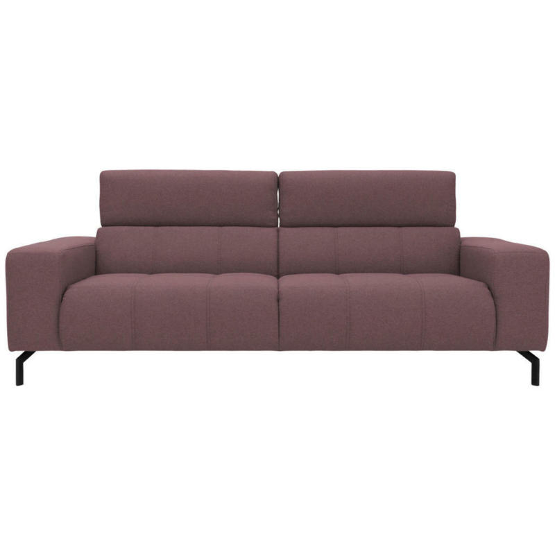 Dreisitzer-Sofa in Webstoff Beere