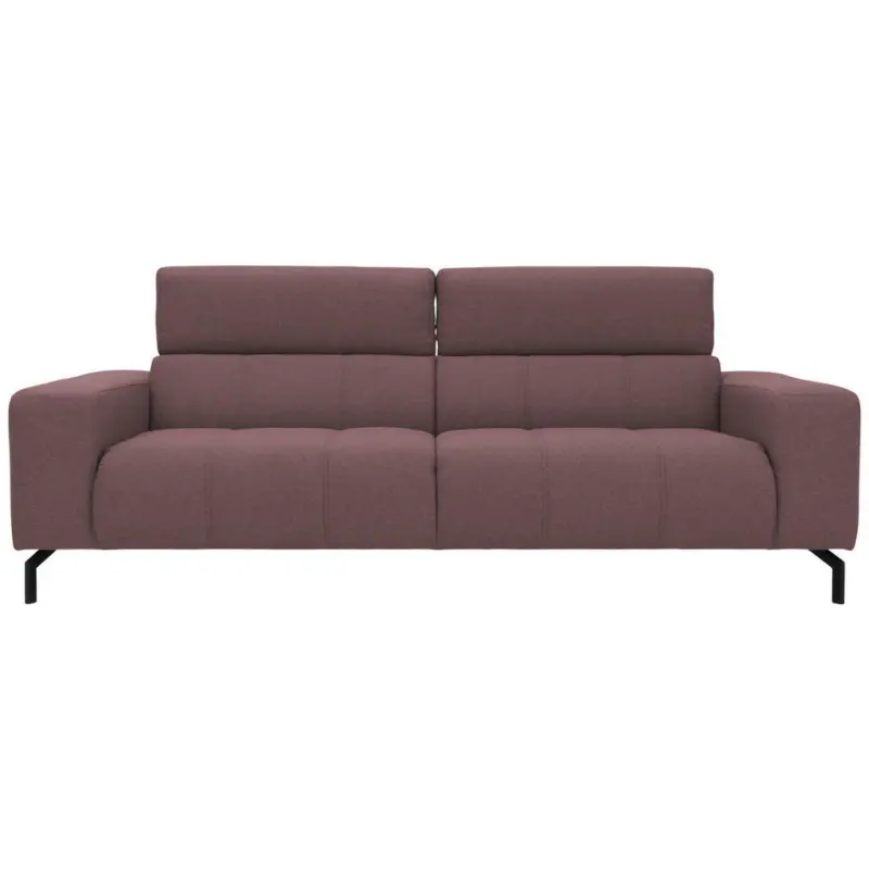 Dreisitzer-Sofa in Webstoff Beere