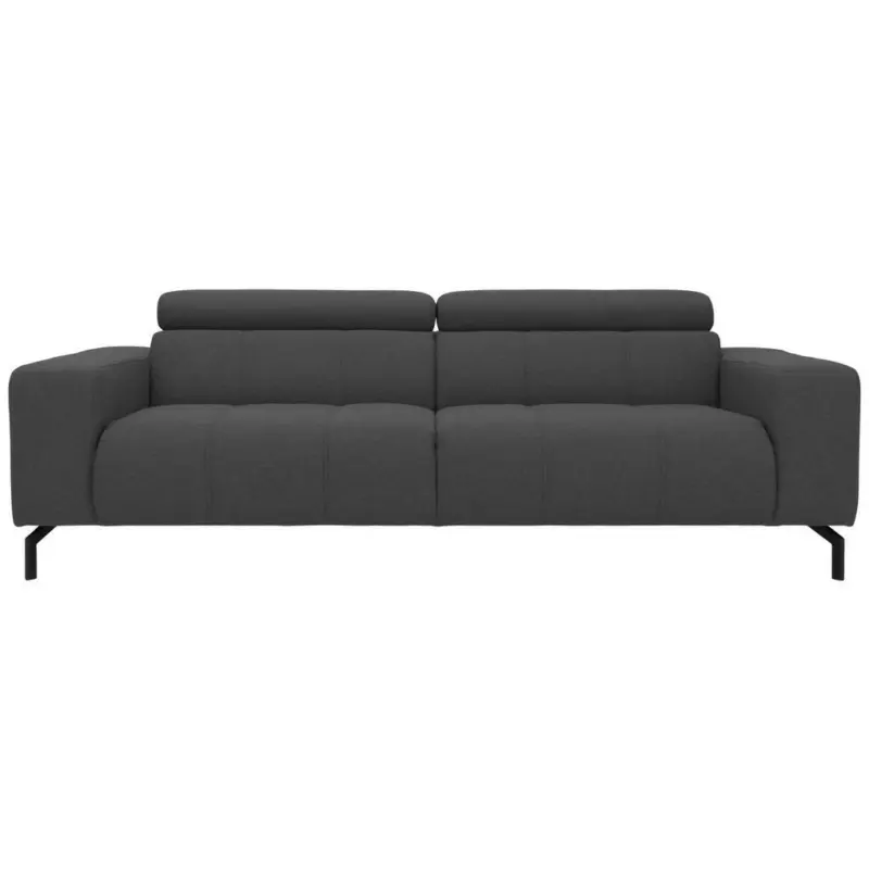 Dreisitzer-Sofa in Webstoff Grau