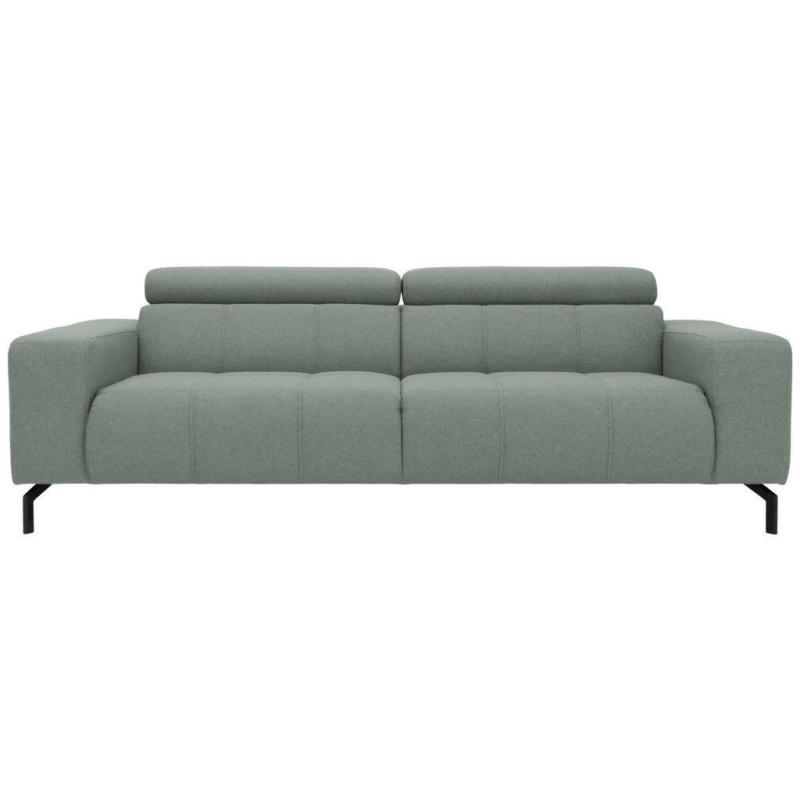 Dreisitzer-Sofa in Webstoff Türkis