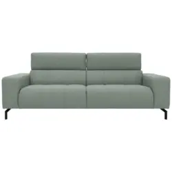 Dreisitzer-Sofa in Webstoff Türkis
