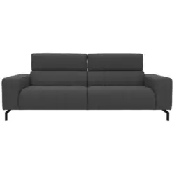 Dreisitzer-Sofa in Webstoff Grau