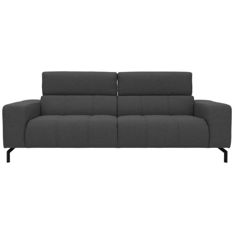 Dreisitzer-Sofa in Webstoff Grau