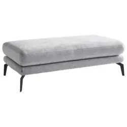 Hocker in Textil Hellgrau