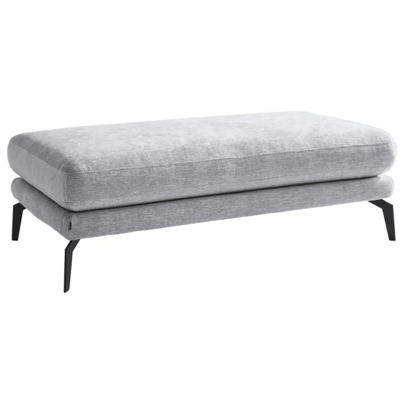 Hocker in Textil Hellgrau