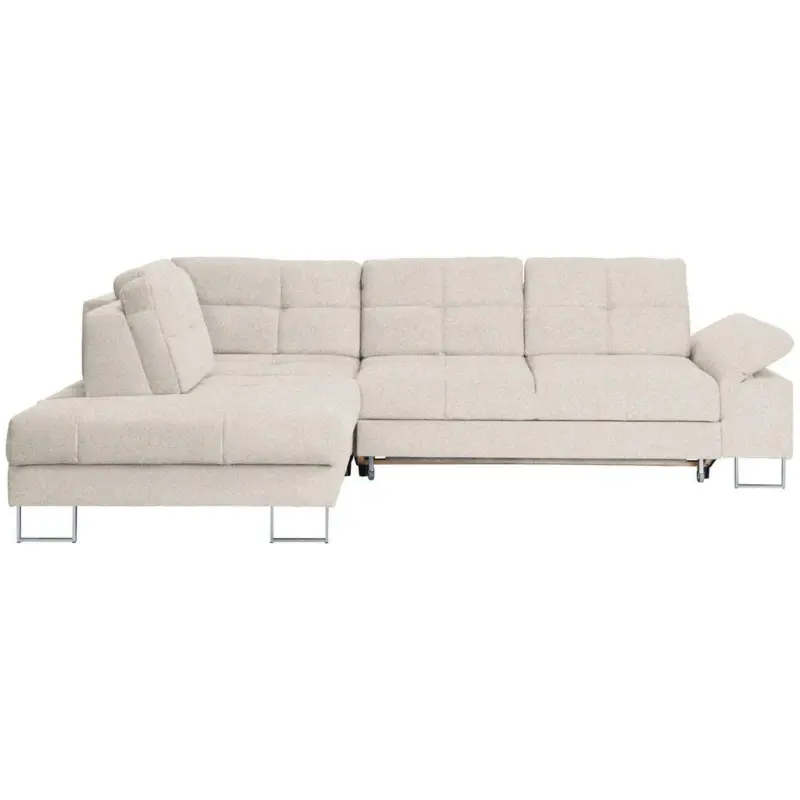 Ecksofa in Flachgewebe Beige