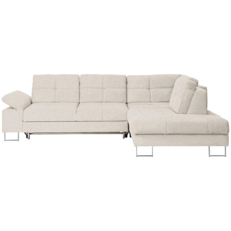 Ecksofa in Flachgewebe Beige