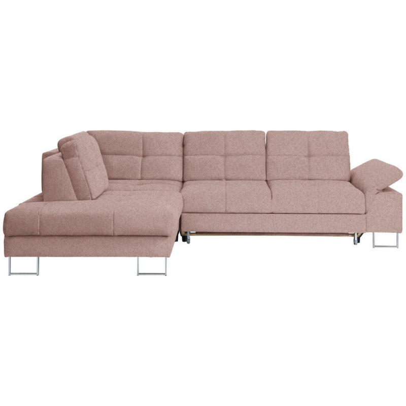 Ecksofa in Flachgewebe Rosa