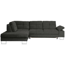 Ecksofa in Flachgewebe Graphitfarben