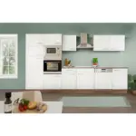 XXXLutz Lauterach - Ihr M&ouml;belhaus bei Bregenz K&uuml;chenblock 340 cm in Wei&szlig;, Eichefarben