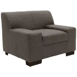 Sessel in Webstoff Graubraun