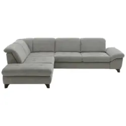 Ecksofa in Webstoff Grau