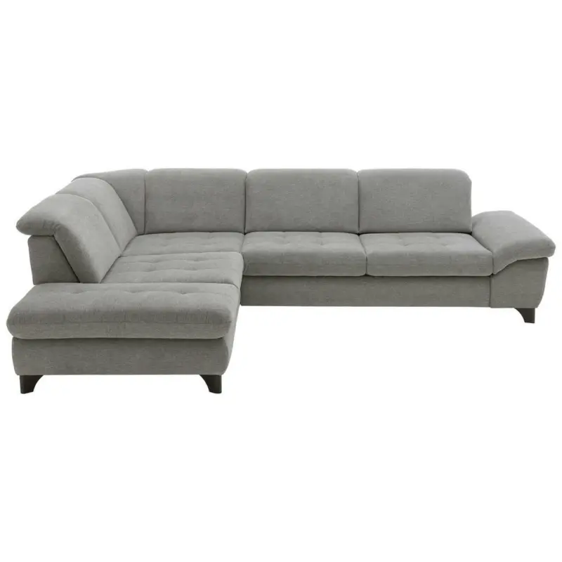 Ecksofa in Webstoff Grau