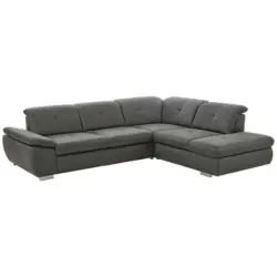 Ecksofa in Mikrofaser Grau