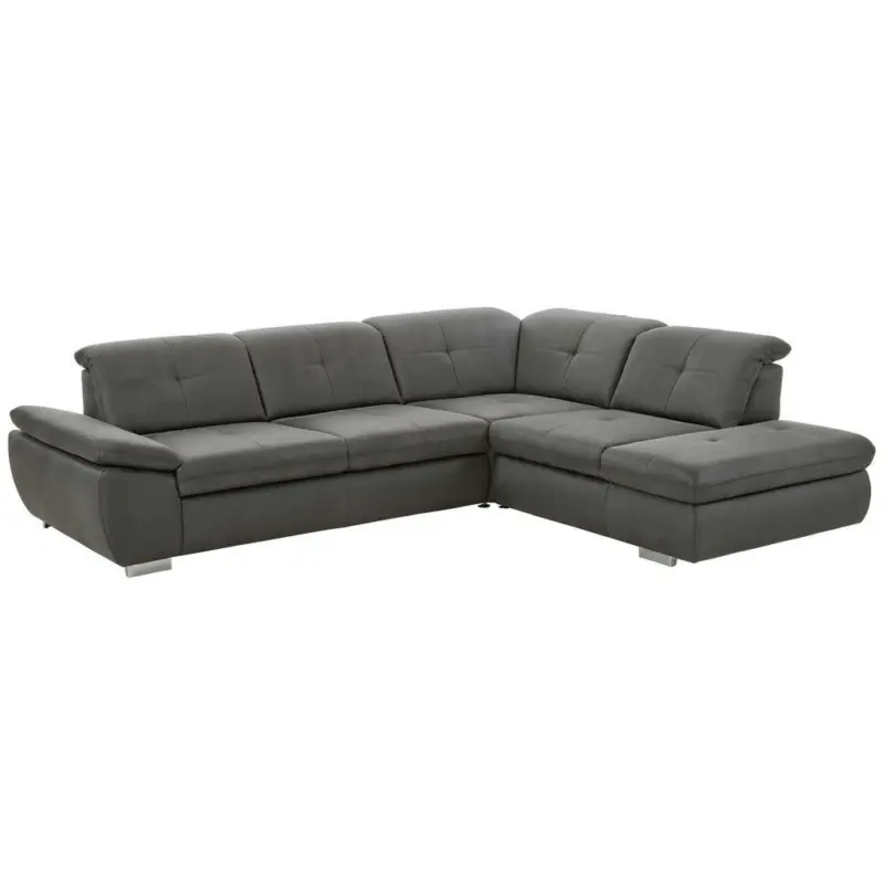 Ecksofa in Mikrofaser Grau