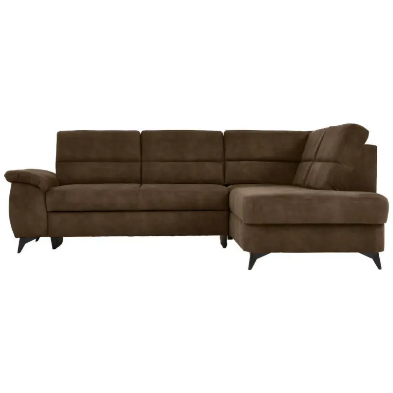 Ecksofa in Lederlook Braun