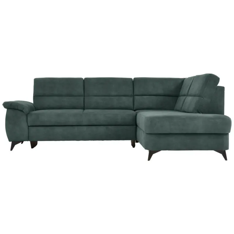 Ecksofa in Lederlook Petrol
