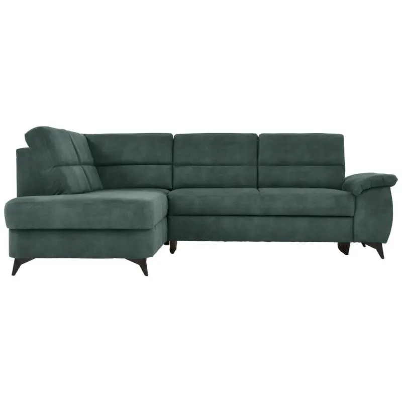 Ecksofa in Lederlook Petrol