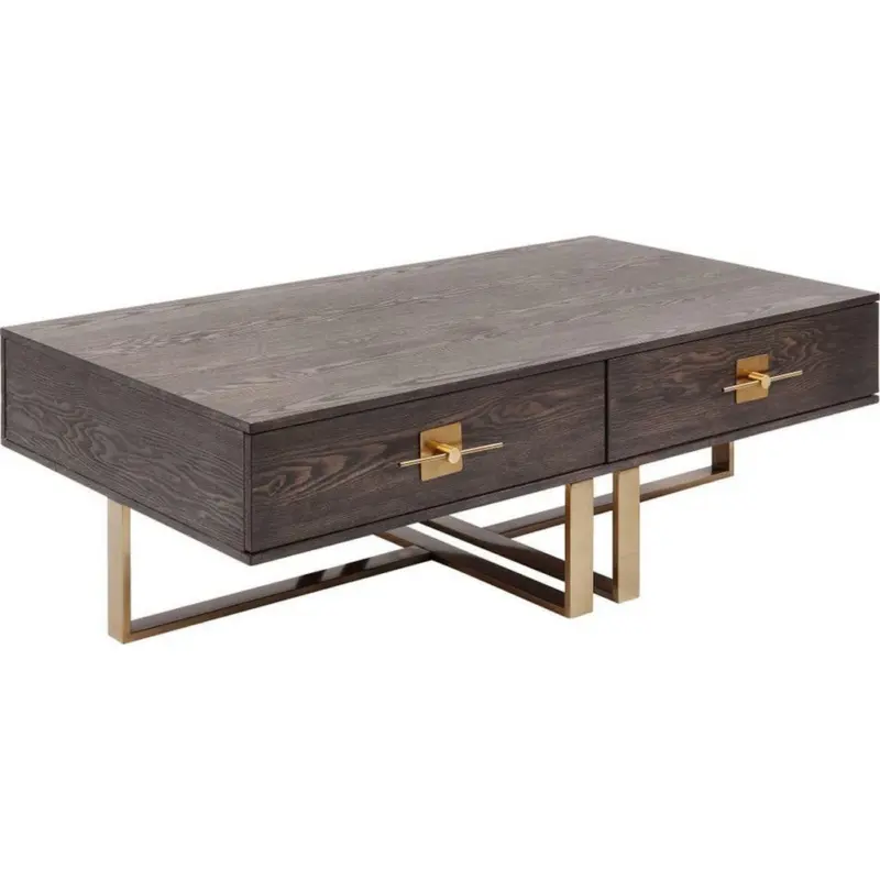 Couchtisch in Metall, Holzwerkstoff 137,4/45,5/77 cm