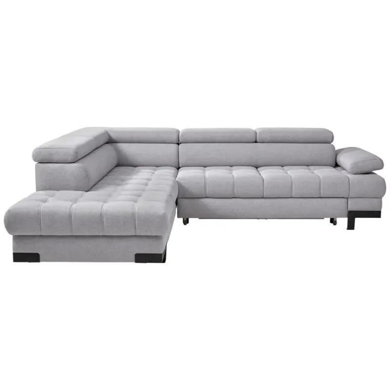 Ecksofa in Webstoff Grau