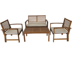 Gartenstuhl Set acamp Kreta Loungset 63 x 113 x 80 mm Holz