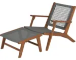 Hornbach Gartenstuhl Acamp Bankgkok 140x66x72 cm Holz grau