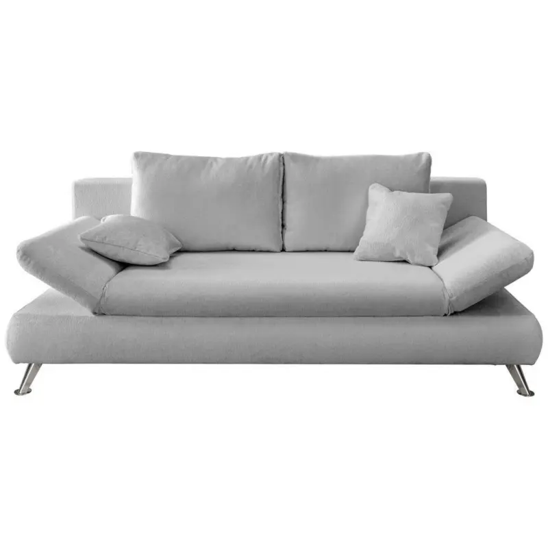 Schlafsofa in Webstoff Blau, Grau