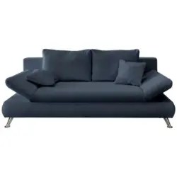 Schlafsofa in Webstoff Dunkelblau