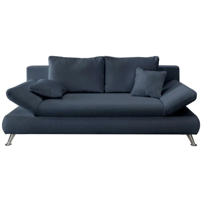 Schlafsofa in Webstoff Dunkelblau