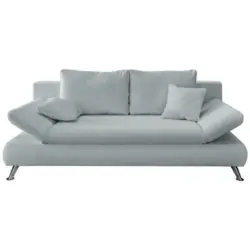 Schlafsofa in Webstoff Hellblau