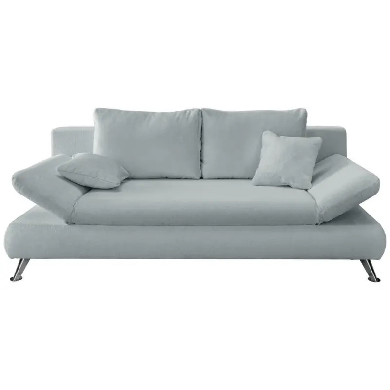 Schlafsofa in Webstoff Hellblau