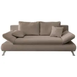 Schlafsofa in Webstoff Dunkelbraun