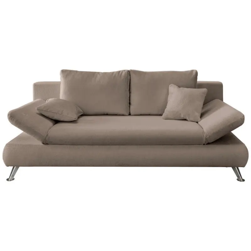 Schlafsofa in Webstoff Dunkelbraun