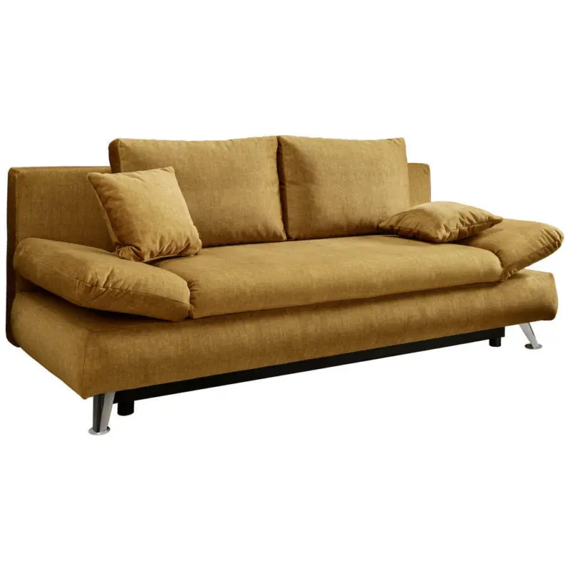Schlafsofa in Webstoff Gelb