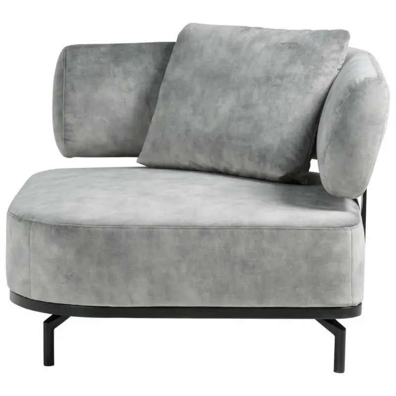 Sessel in Samt Hellgrau