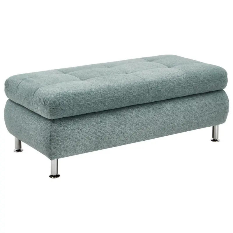 Hocker in Textil Blau