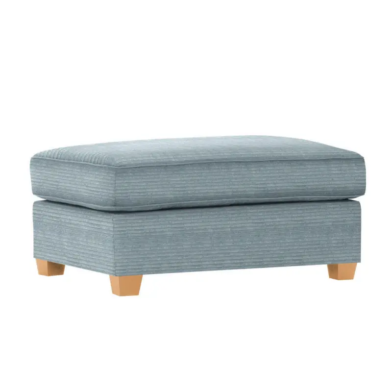 Hocker in Textil Hellblau