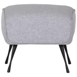 Hocker in Textil Hellgrau