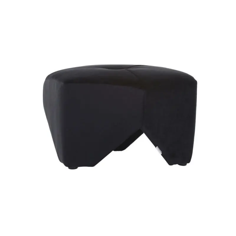 Hocker in Textil Schwarz